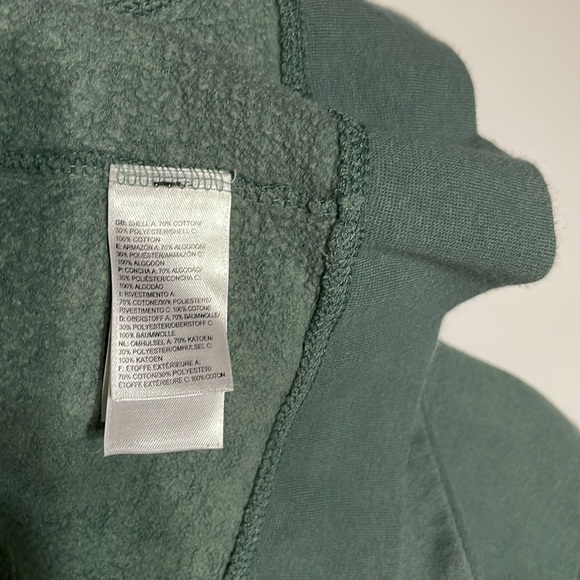 The North Face Green Zip Up Hoodie Sweatshirt - Picture 7 of 9